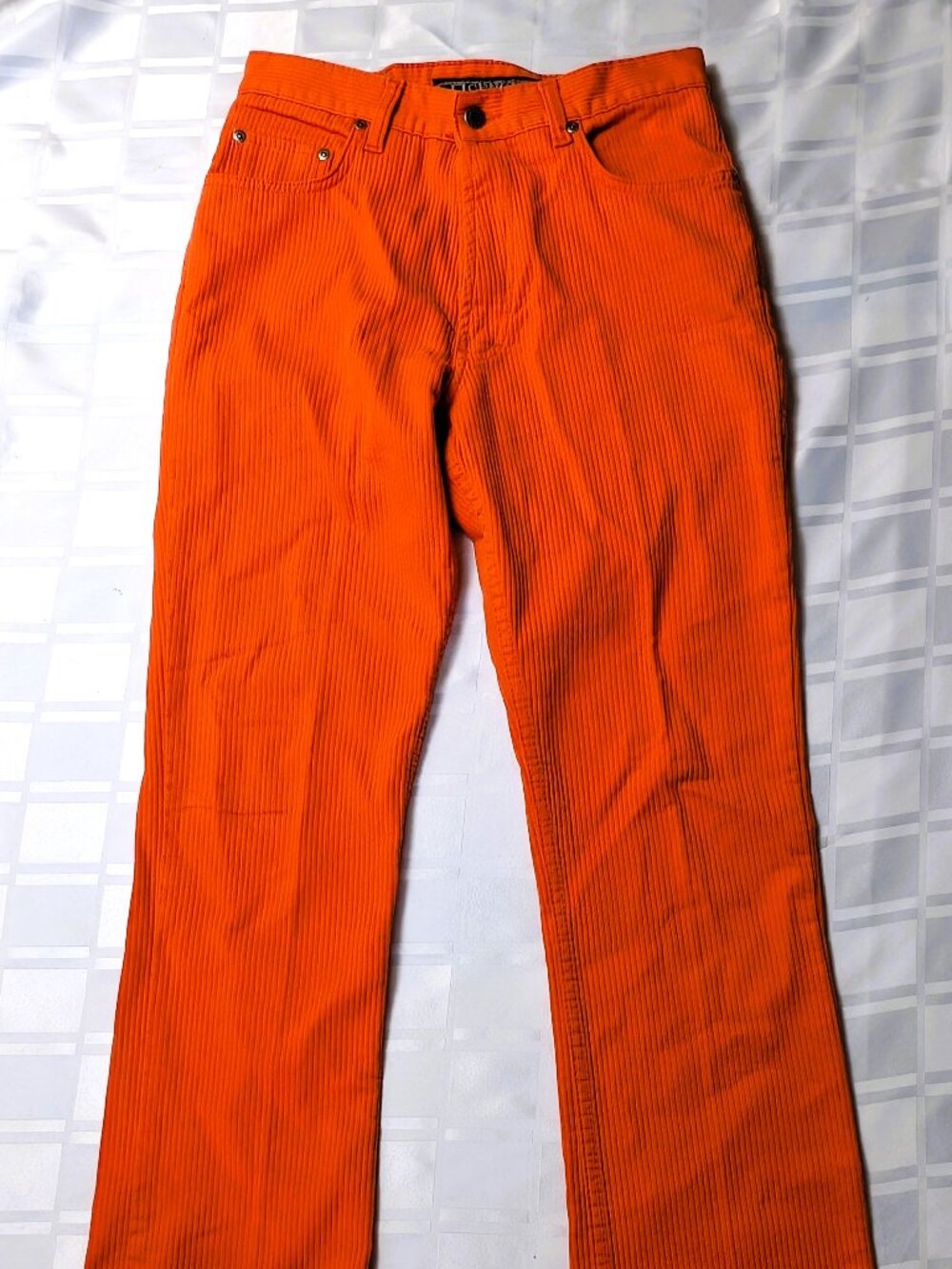 LICENCE JEANS ORANGE CORDUROY PANTS 31 WIDE X 34 LONG MEN'S WEAR FASHION PANTS
